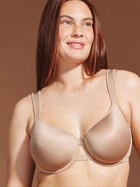 Thirdlove 24/7 Perfect Coverage Bra Underwire Taupe Size 44C Smoothing Full